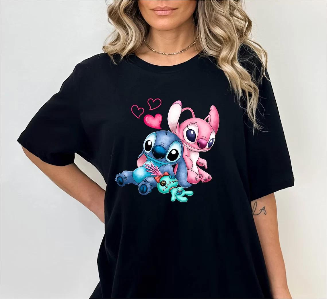 Stitch Valentine s Day Shirt, Disney Valentine s Day Shirt, Stitch Couple Shirt 3XL