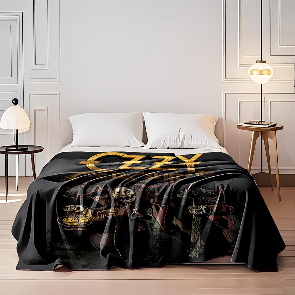 Ozzy Osbourne Gothic Kunstdecke für alle Jahreszeiten Decke Mittagspause Überwurf Geschenk