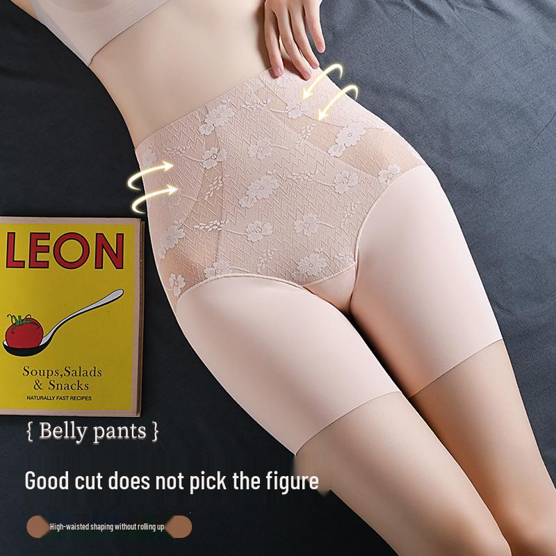 Mutandine da Donna Jacquard in Pizzo Senza Cuciture a Vita Alta, Comode, Controllo Pancia, Sollevamento Fianchi con Cavallo in Seta di Gelso