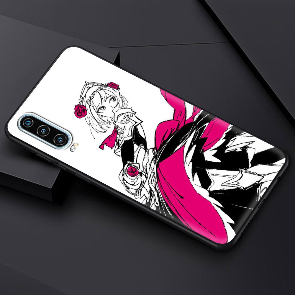 Genshin impact black and white Phone Case For Huawei P30 Lite P50 Pro P20 P40 Lite E P Smart Z 2021 Y7 Y9 2019 Y6p Y9s Y7a Cover