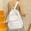 Schoolbagins Floral Sweet Soft Girl Schoolbag Female Large Capacity Junior High School Backpack College Student Backpack Student Schoolbag