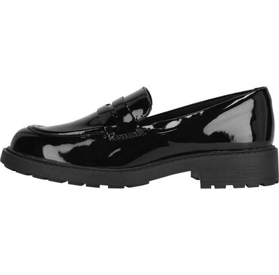 Sapatos femininos slip-on Clarks Orinoco2 penny loafer pretos
