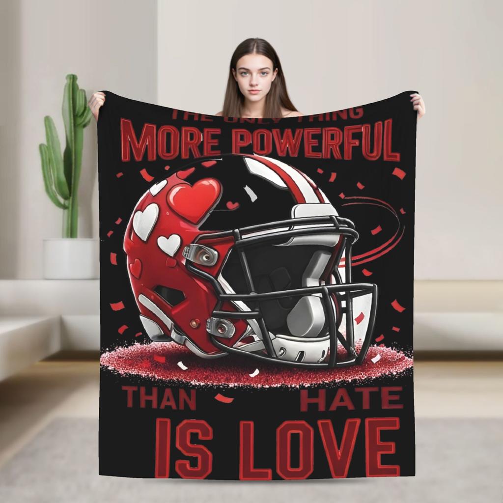 The Only Thing More Powerful Than Hate Is Love Blanket Fuzzy Vintage Soft Throw Blankets for Bedding Lounge All Season