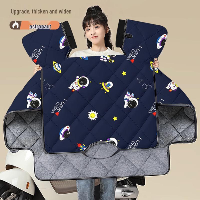 Universal Waterproof and Coldproof Plush Windshield Cover for Electric Vehicles