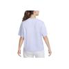 Nike FFF Logo Embroidered Ribbed Crew Neck Sports Tee Women Tops Oxygen-Purple FD0982-536