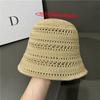Knitted Sun Hat Wide Brim Hollow Beach Cap Casual Fisherman Hat