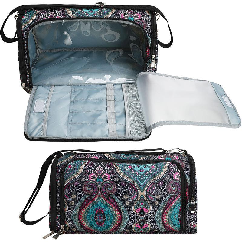 Crochet Bag Hand Knitting Yarn Tote Organizer with Inner Divider for Crochet Hooks, Knitting Needles, Project and Supplies