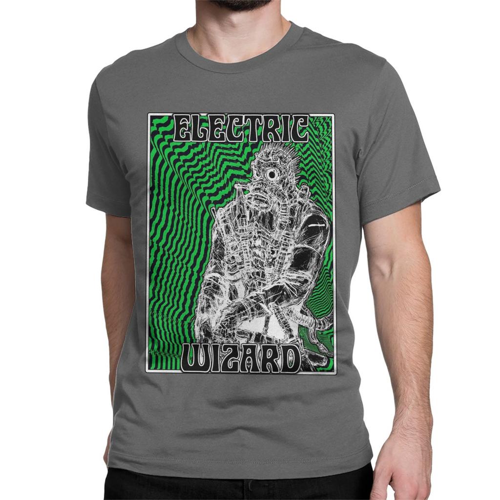 Novelty Electric Wizard Kaiman T-Shirts for Men Women O Neck 100% Cotton T Shirt Anime Short Sleeve Tees Gift Idea Tops