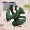 INS Nordic Style Green Leaves Plush Pillow Toy Cute Plantain Leaf Shape Throw Pillow Cushion Soft Girls Toys Home Decor