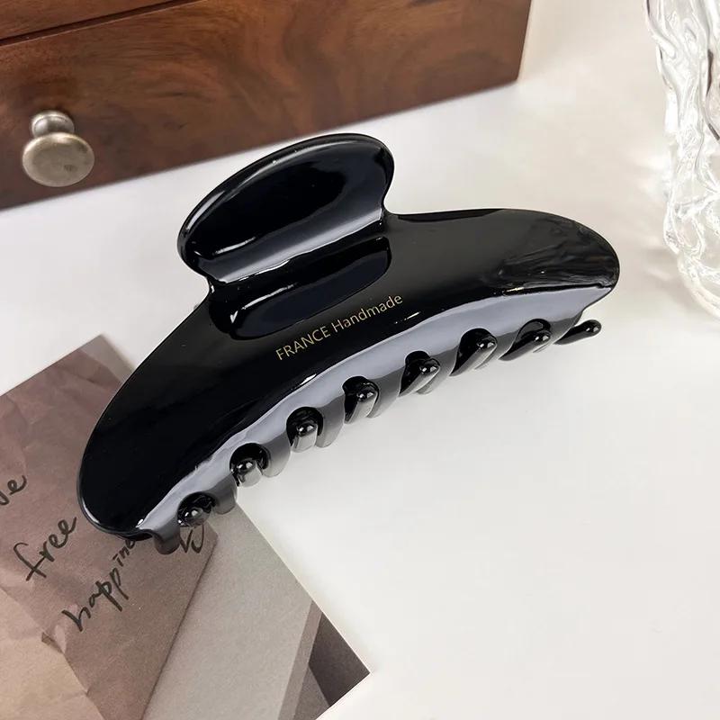 Retro Hochwertige Acetat Haarspange Große Haarspangen für Frauen Elegante Haarnadel Hai-Klammer Dame Leopard Haarspangen Kopfschmuck