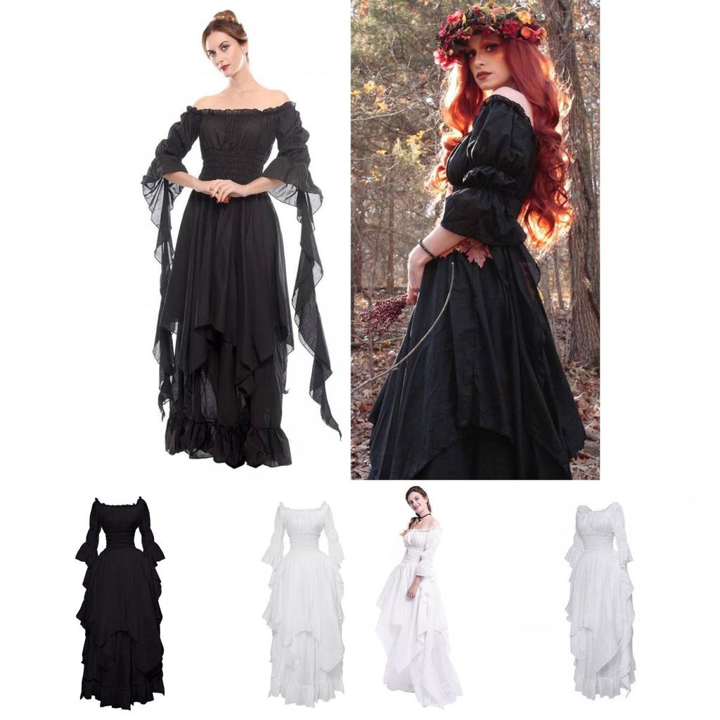 Hs7001 Qita Renaissance Costume With Polyester Fabric Unisex Medieval Halloween Dress For Game Anime Role Play Sizes S-xxl)