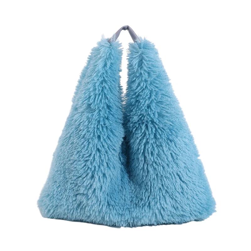 Simple Feminine Fur Shoulder Bag Large Capacity Casual Bags Versatile Bag New Styles