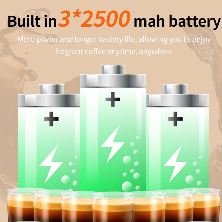 Wireless Portable Electric Espresso Maker with Pump Pressure and Moka Style