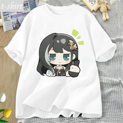 Wuthering Waves Graphic Women T-shirts Anime Comic Short Sleeve Tee Shirt Female Fashion 2024 Game Print Woman Clothes Y2k Tops