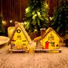 Resin Christmas Village Small House With Light For Seasonal Gift And Decor