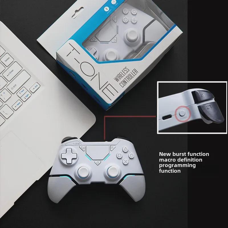 Wireless Bluetooth P4 Pro Game Controller: Compatible with PC, Tablet, Steam, iOS, and Mobile, featuring Vibration and Dual Connectivity.