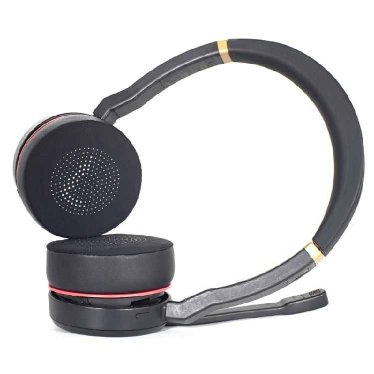 Anti Slip Cooling Ear Pads Skin Friendly Ear Cushions for Evolve 75 75+ Headphone Upgraded Accessories Washable Design