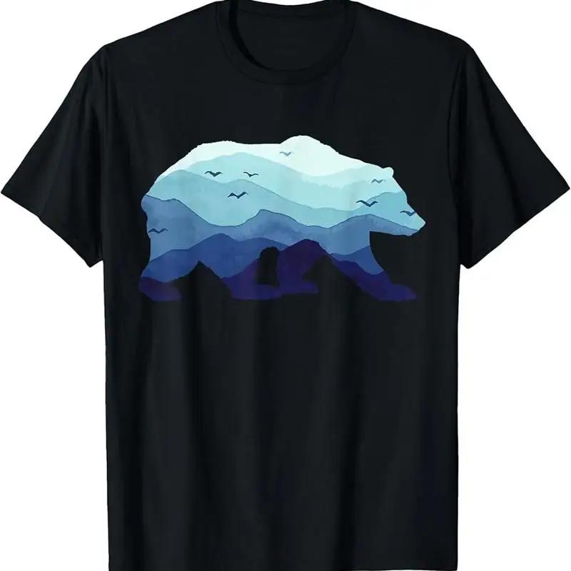 Bear Nature Mountains Grizzly Hiking Camping Outdoor T Shirt
