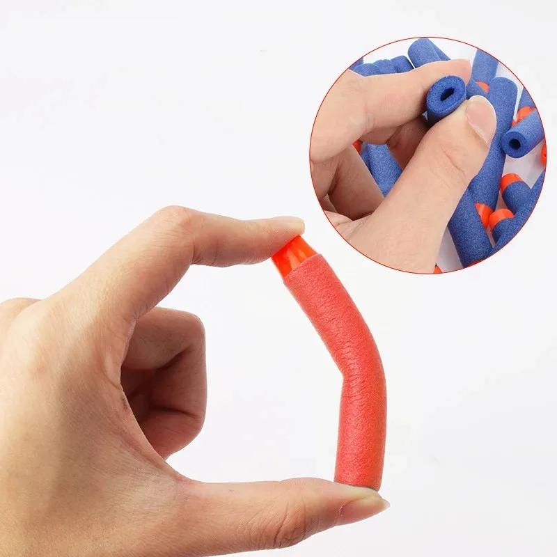 P50/100pcs 7.2cm For Soft Bullets Darts Round Head Refill Sponge Darts Children Toy Gun Sccessories Bullet For Nerf Blasters