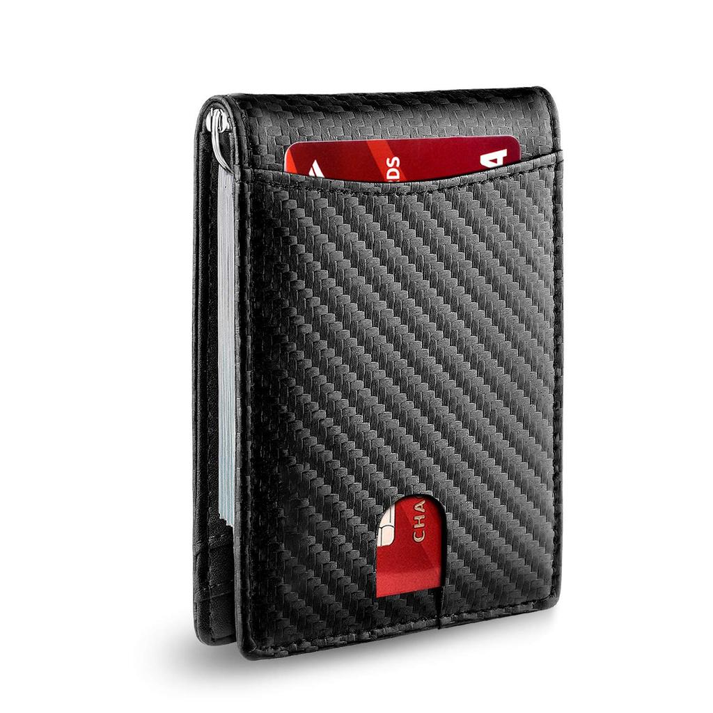 Synthetic Leather Slim Smart Wallet for Men Credit Card Holder Money Clip RFID Blocking Men Thin Bifold Wallet Walet Money Bag