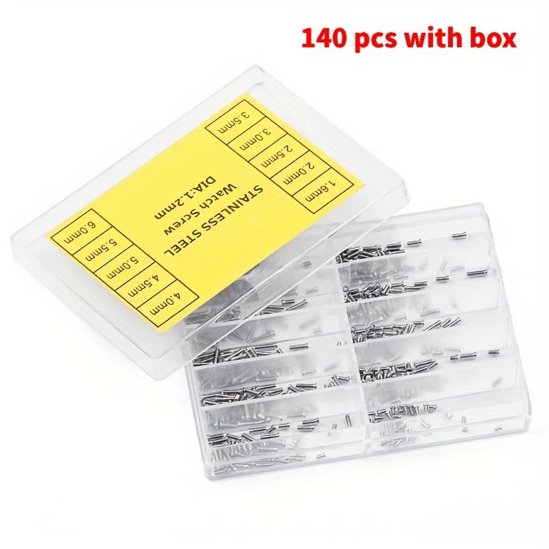

Винты для задней крышки часов 140/100 шт. Инструмент для ремонта Винты для задней крышки часов Гайки Нержавеющая сталь 1,2 мм Крестовые винты Набор-ассорти 10 видов Аксессуары для часов 140pcs/boxed