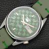 MENS VINTAGE SEIKO 5 AUTOMATIC REFURBISHED JAPAN GREEN DIAL WATCH a440460-4 Sk-a440460