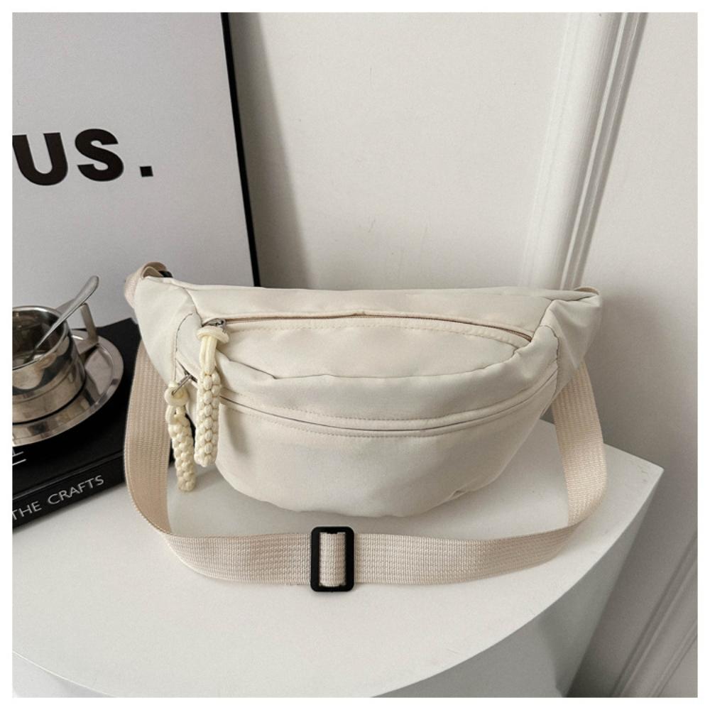 Summer New Women's Chest Bags Large Capacity Casual Nylon Crossbody Bag Dumpling Bag High Grade Solid Sports Bumbag
