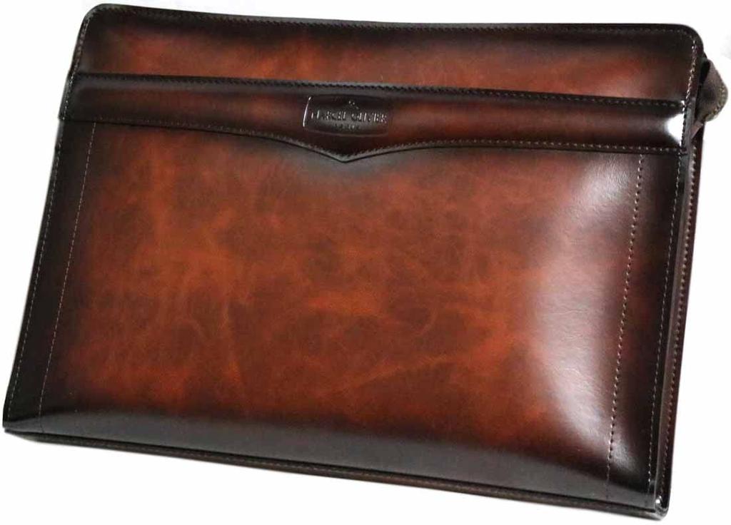 Brown Second Bag Genuine Leather Handheld Bag Briefcase Large Zip YKK Made in Japan Commuting to work or school Brown Business Popular Brand A4 Free