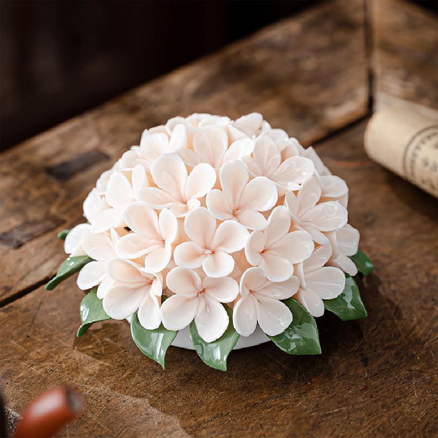 Handmade Ceramic Flower Thread Incense Base Home Living Room Decoration Incense Burner
