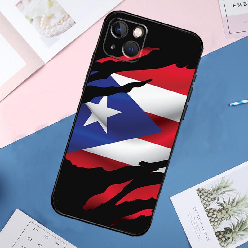 

Puerto Rico Flag Soft Case For iPhone 14 13 11 12 15 16 Pro Max Mini X XR XS Max Plus Full Cover iPhone 13
