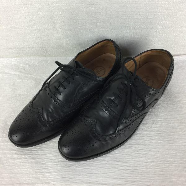 80'ler-90'lar Vintage REGAL HERITAGE Kanat Uçlu Tam Delikli İş Ayakkabısı Siyah beden 25.0 Erkek(KULLANILMIŞ)