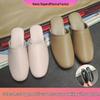 Japanese Style High-End Lambskin Indoor Slippers for Couples - Ideal for Spring and Autumn