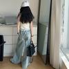 Kids Streetwear Y2k Jeans Girl Lace Drawstring Denim Pants Child Fashion Hip Hop  Jeans Trousers