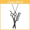 Alloy Elegant Necklace With Scissor Pendant For Professional Or Accessory Casual