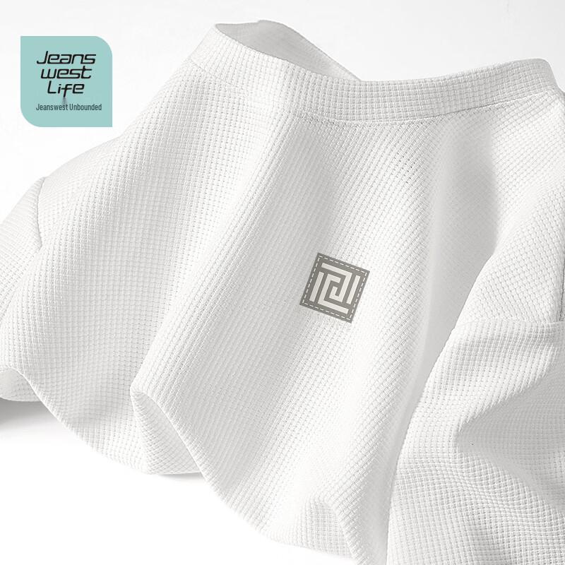 JEANSWEST LIFE Men s Waffle Knit Round Neck T-Shirt XL