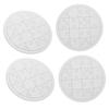 Alasum 4 Sheet Coloring Puzzle, Blank Drawing Puzzle, Blank Jigsaw Toy for Drawing, Handmade Blank Paper, White
