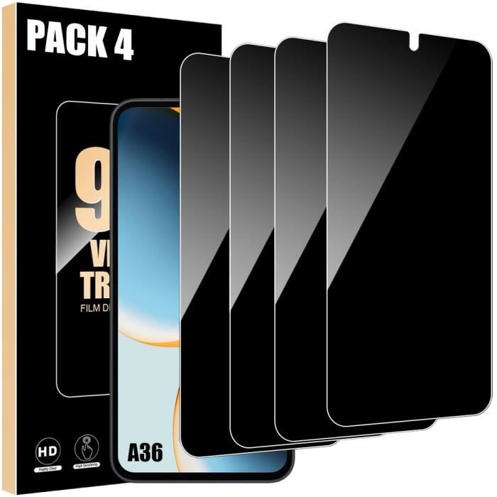 Film de protection - Booling - pour Samsung Galaxy A36 - Verre trempé - Anti-espion - 4 pièces