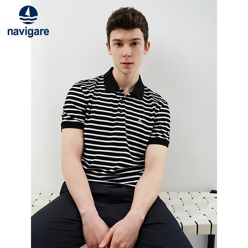 Мужская антибактериальная полоскатая футболка с коротким рукавом L/50