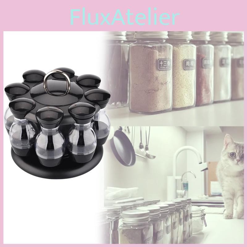 Spice Rotatable Container Durable Kitchen Countertop Home Dining Room Supplies