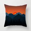 Office Living Room Home Pillowcase Car Ornaments Illustration Sunset Landscape Print Pillowcase