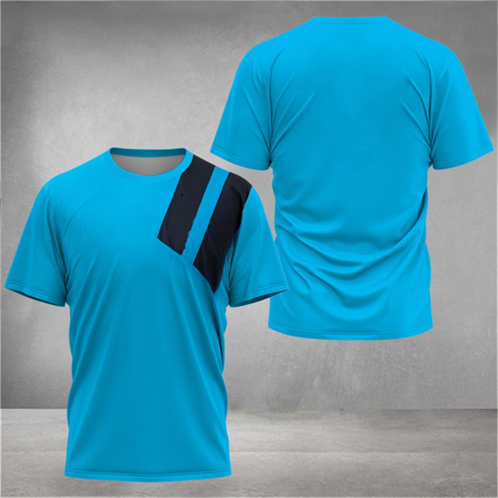 Sommer Freizeit Herren T-Shirt Kurzarm Musterdruck Rundhalsausschnitt Pullover Mode Herren T-Shirts Übergroße Kleidung Sportbekleidung