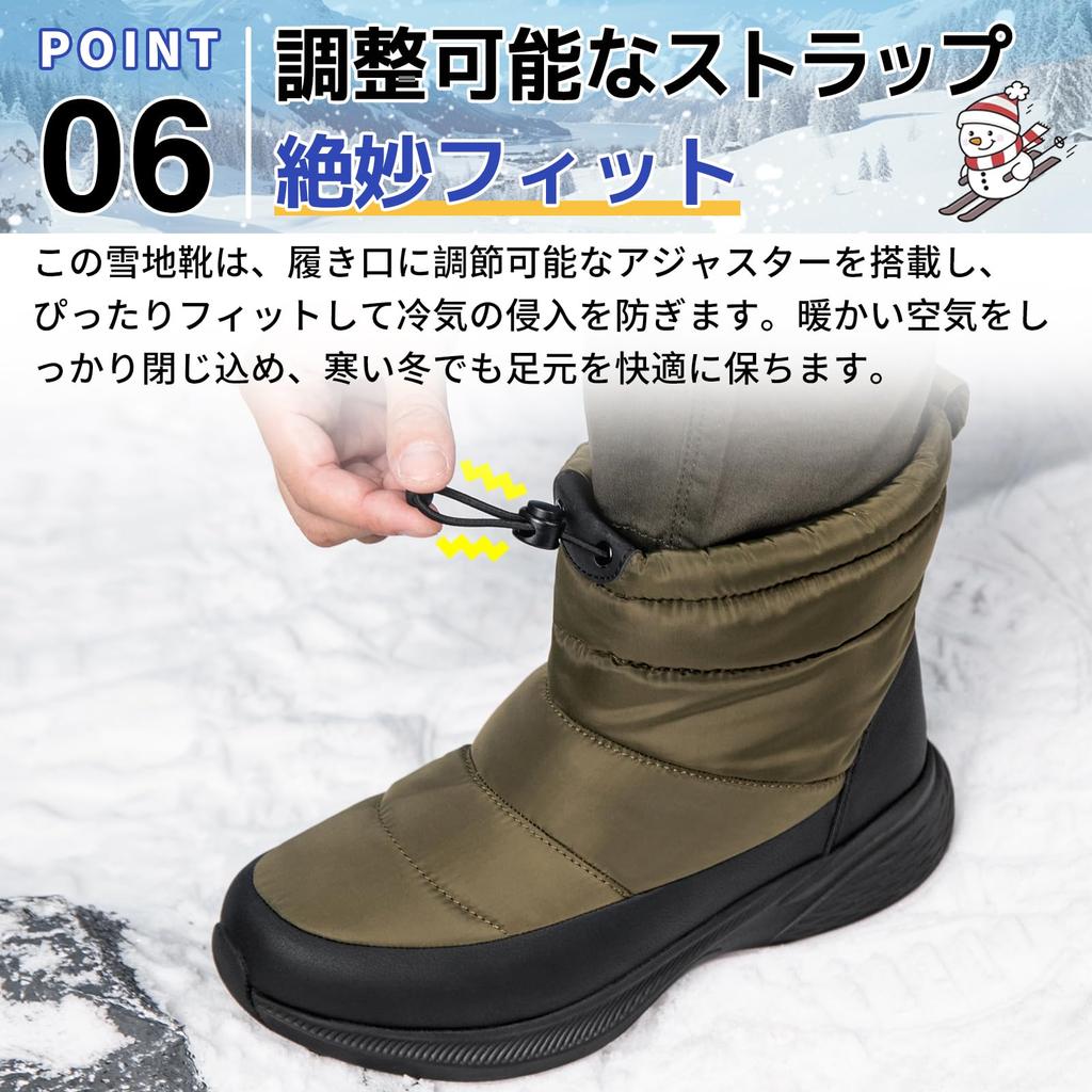 MERPHINE Snow Boots for Men and Waterproof Winter Snow Cold Weather Thick Suitable for Hokkaido Women, Shoes, Boots, Fleece-Lined, Warm, Sole,