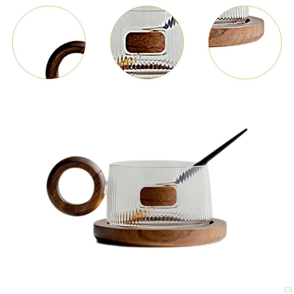 Mug with Coaster for Afternoon Tea and Breakfast Use