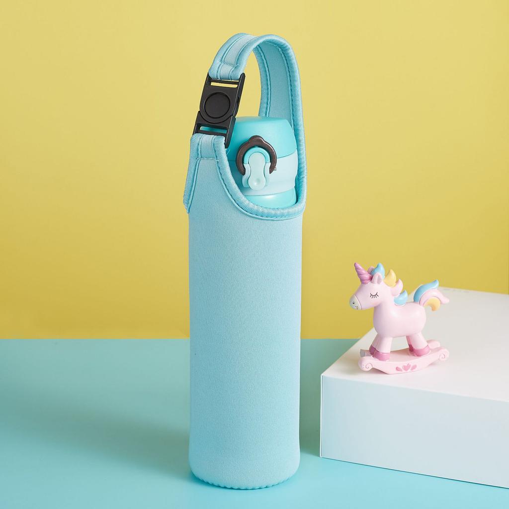 450ml-600ml Tragbare Neopren Vakuumbecher Hülle Wasserflaschenbezug Isolierhülle Tasche Glasflaschenetui Beutel Sport Camping Ac