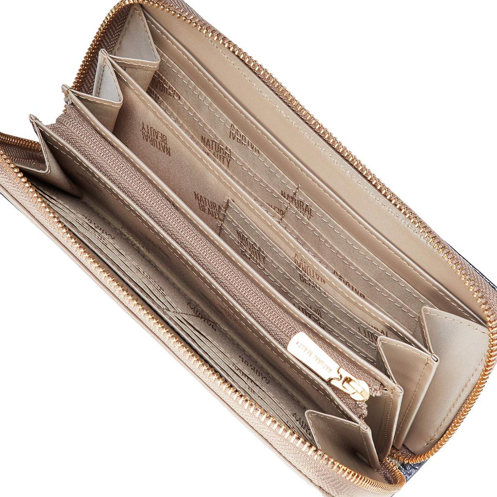 Natural Beauty Shiny Dot Long Navy Women's Wallet,