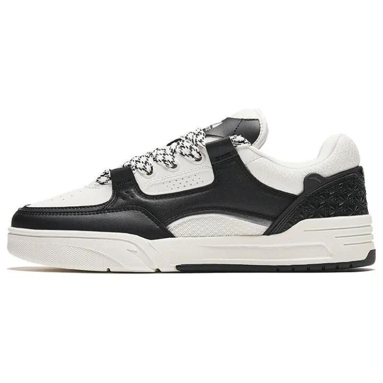 Anta Slip Resistant Low top Skateboard Shoes Men's White Black (Unisex) Skate Shoes 912348040 1