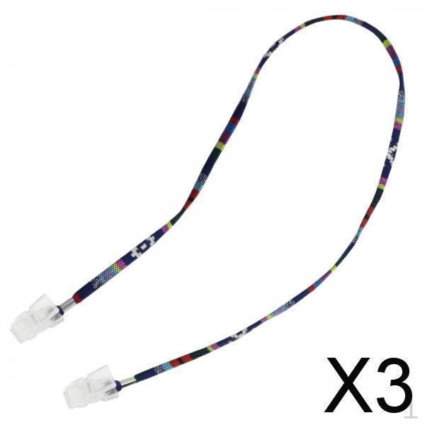 

3xNapkin Clip Portable Bib Holder for Kids Adult and Elderly Cafes Hiking Blue