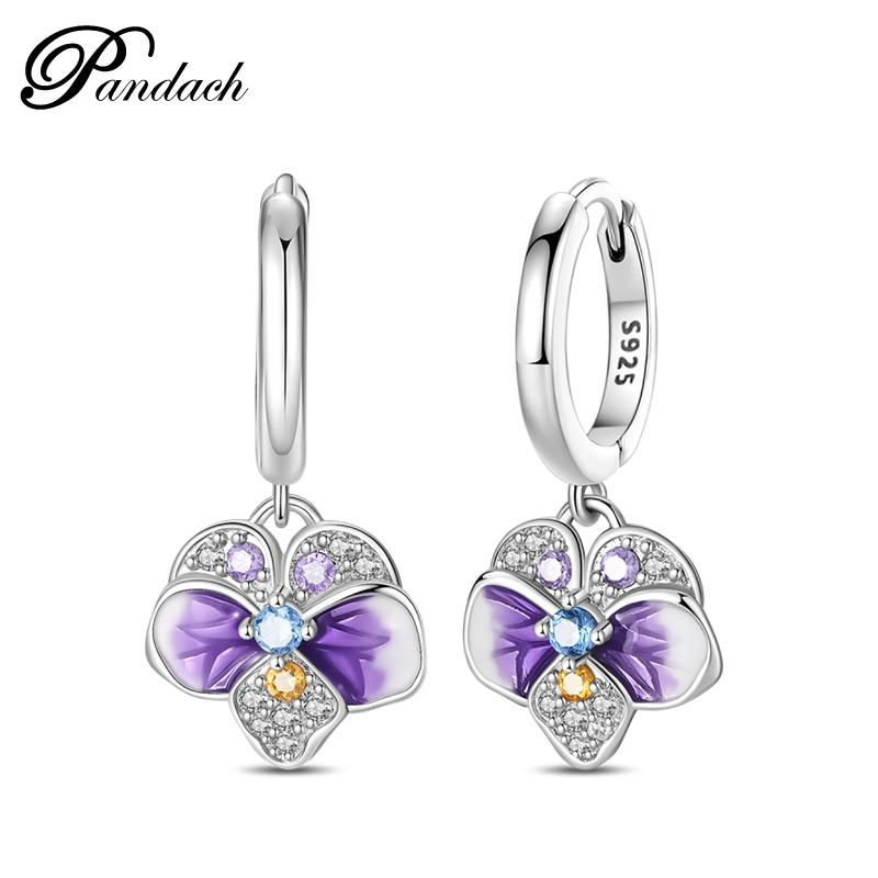 Brincos Exquisitos de Abelha, Borboleta e Joaninha em Prata de Lei 925 Para Mulheres Românticos Brincos em Forma de Coração Rosa Joias para Festa de Casamento