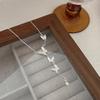 925 Sterling Silver Small Shell CZ Zircon Butterfly Choker Necklace for Women