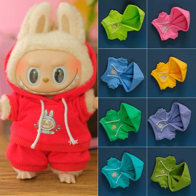 For Labubu Doll Clothes Fashion Clothes Hoodies Doll Clothes Color Match Hoodies Dolls Accessories Cute Decoration Little Cloths